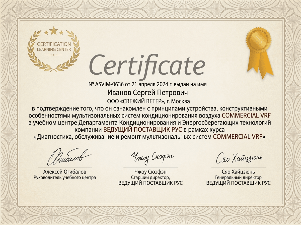 Сертификат авторизованного сервисного центра Philips